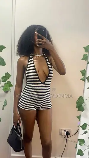 Short Striped Jumpsuit