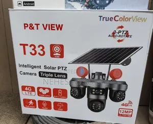 T33 Solar CCTV Camera With 360° PTZ Rotation
