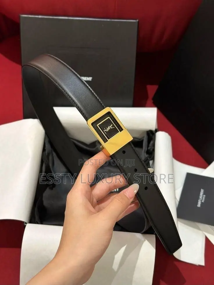 High Quality Scratch Resistant YSL Leather Belts 