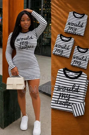 Promo Stripe Bodycon Dress