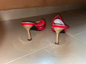 Red Rhinestone Pointed-Toe Heels