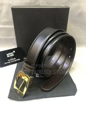 High Quality Scratch Resistant MONT-BLANC Genuine Leather Belts