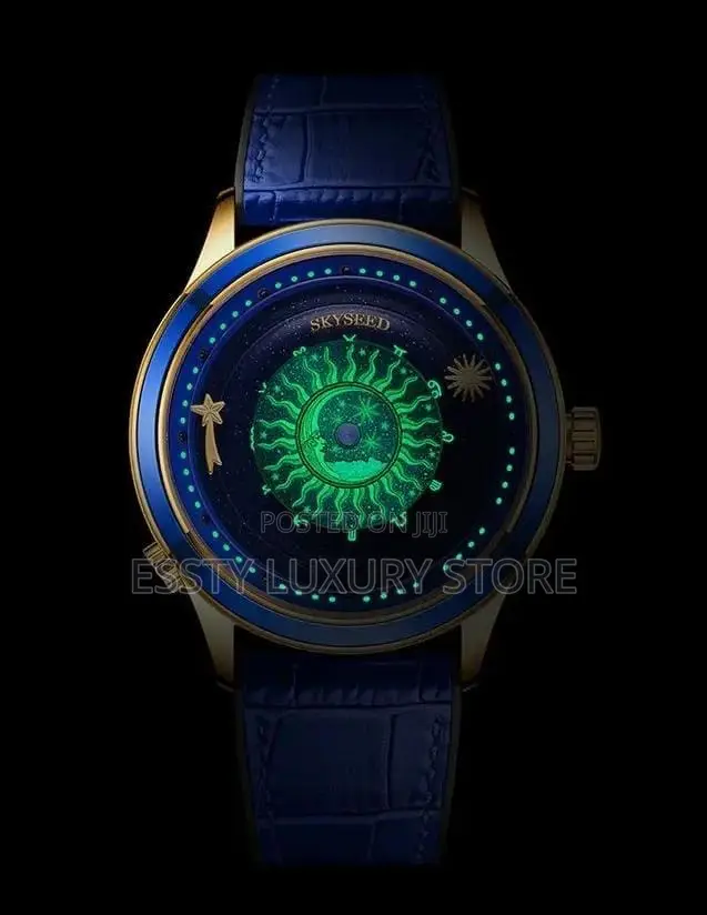 Automatic SKY-SEED Men LEATHER Strap WristWatch 