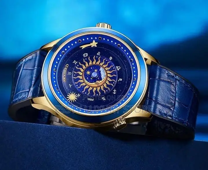 Automatic SKY-SEED Men LEATHER Strap WristWatch 
