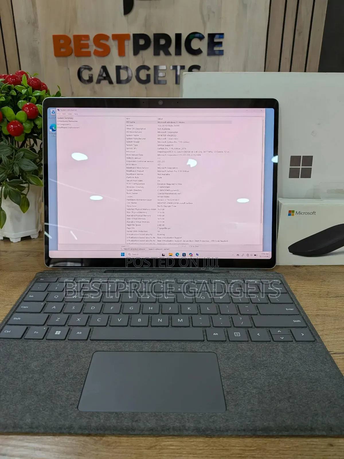Laptop Microsoft Surface Pro 11th Edition, a Copilot+ PC 16GB SSD 1T
