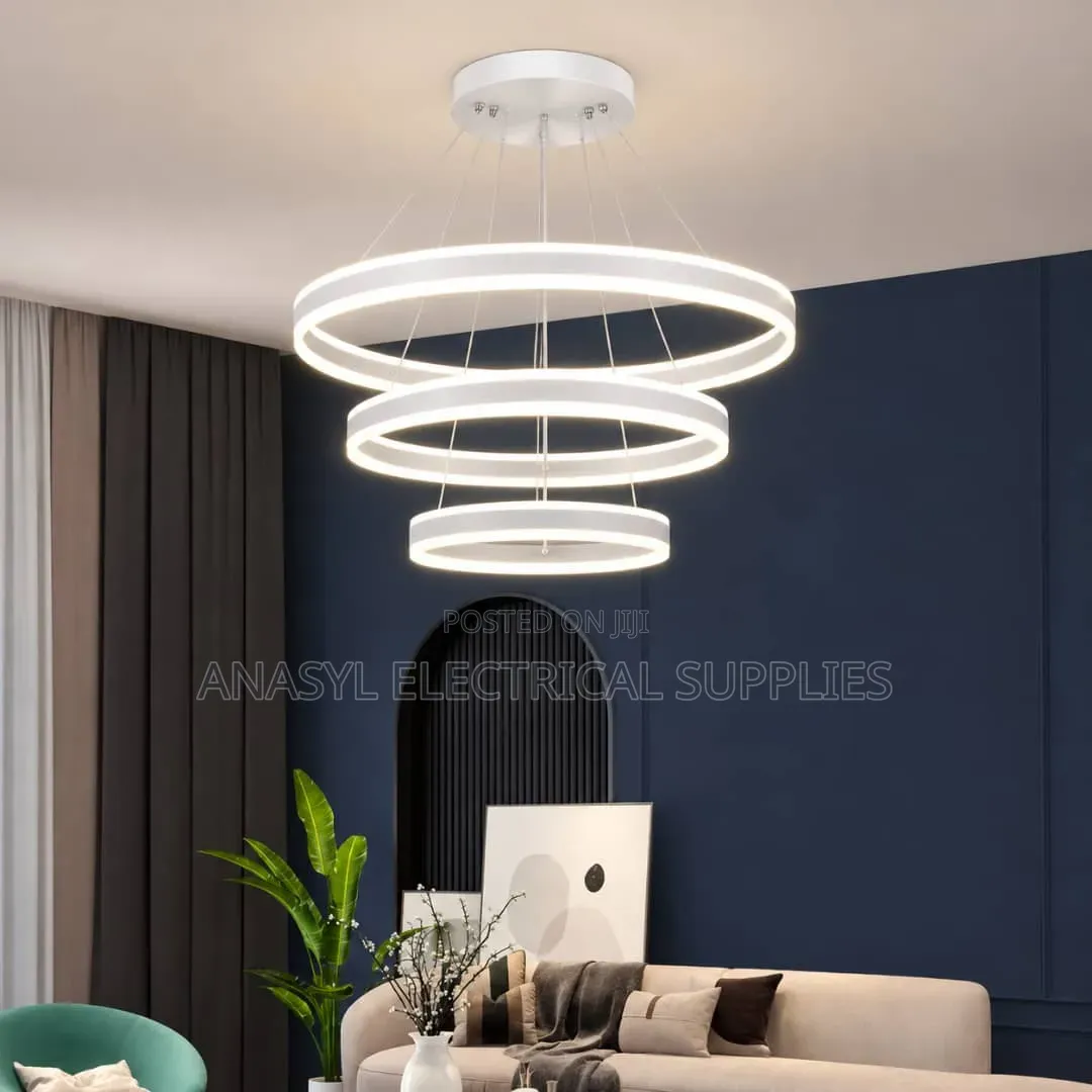 Modern 3-Tier LED Ring Chandelier