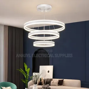 Modern 3-Tier LED Ring Chandelier