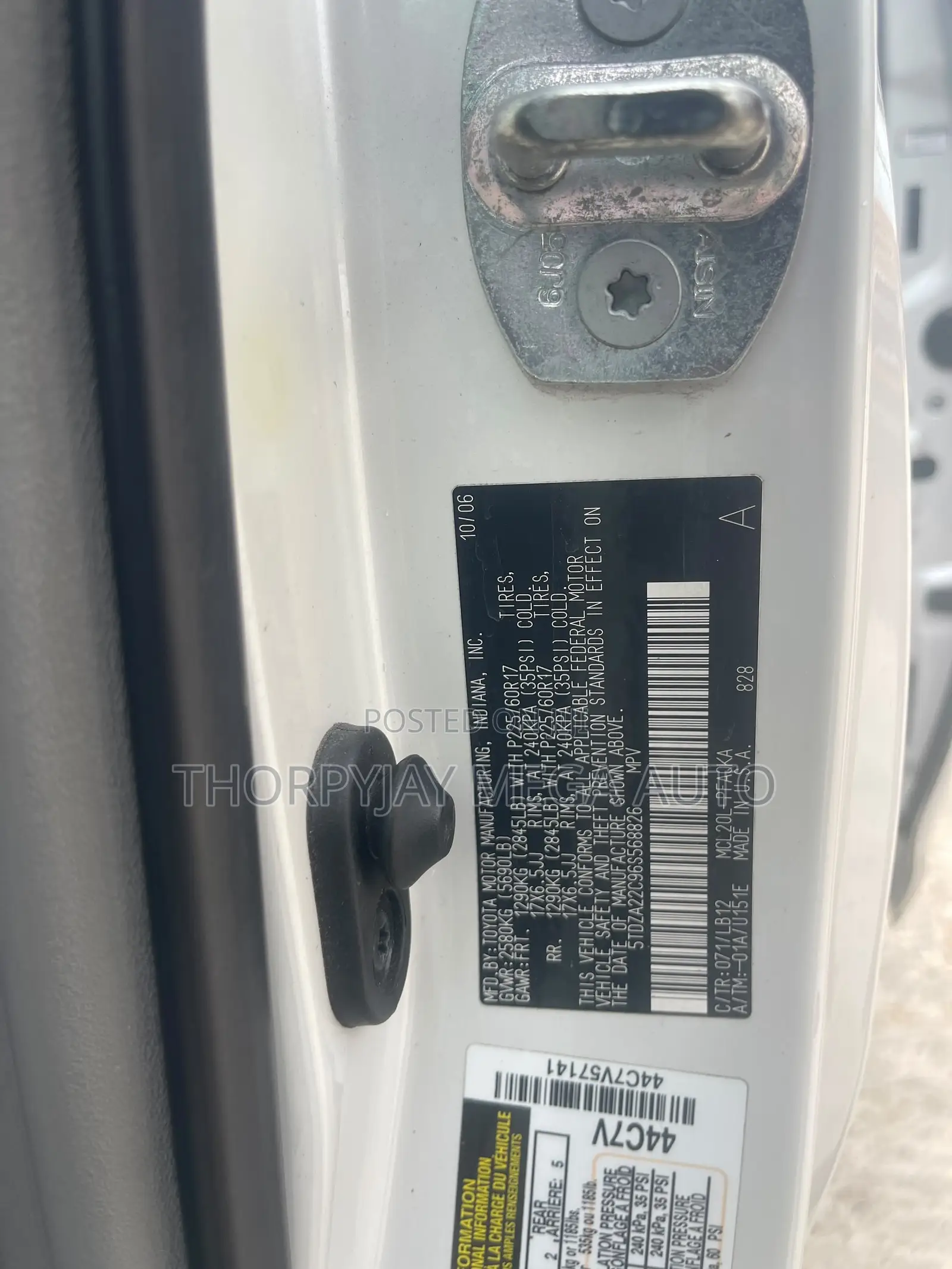 Toyota Sienna XLE Limited 2007 White