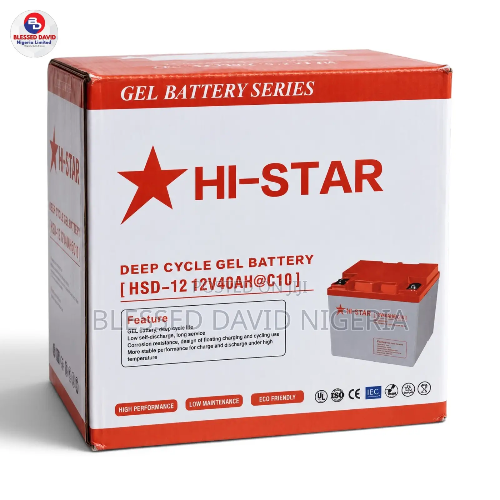 HI-STAR 12V 40Ah Replacement Battery