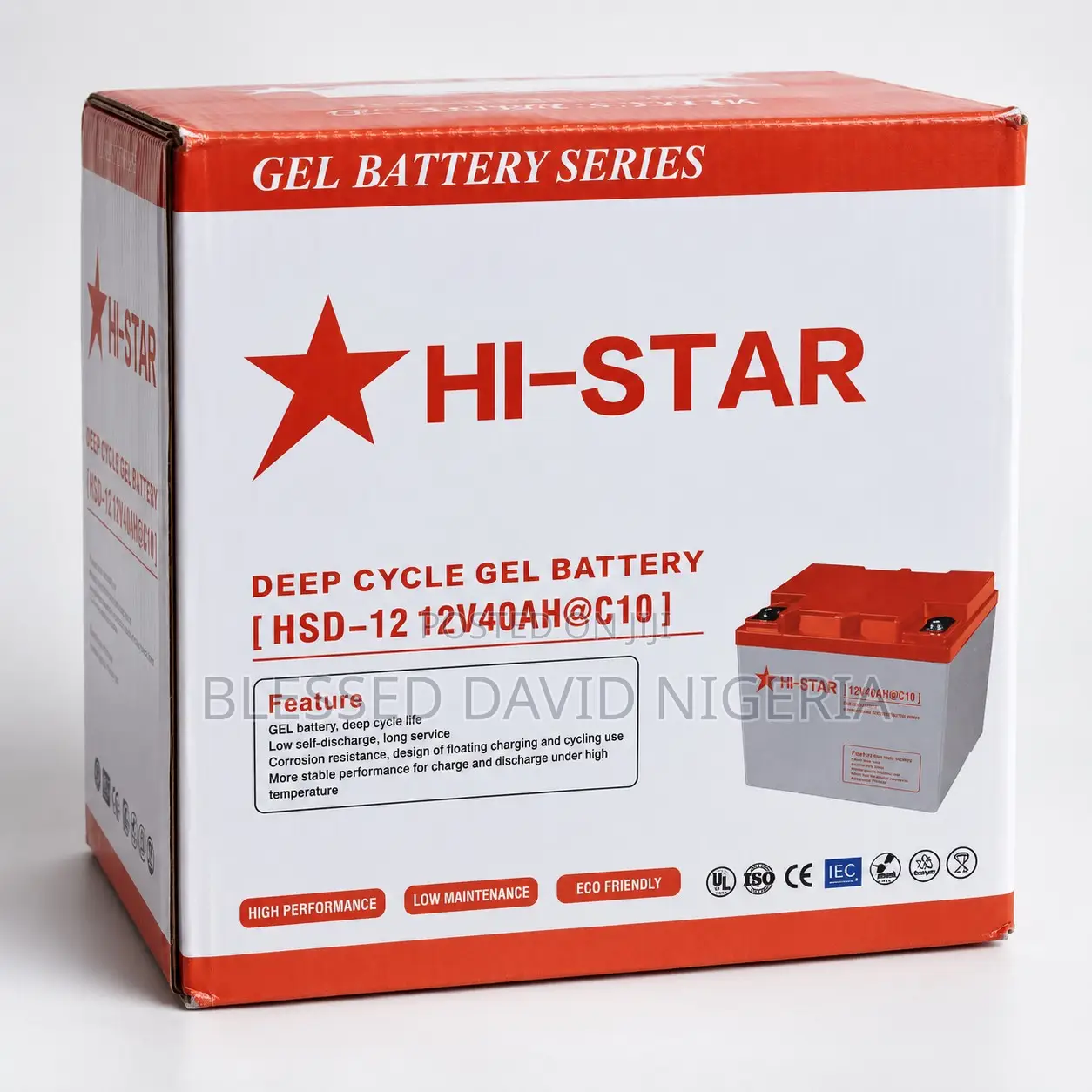 HI-STAR 12V 40Ah Replacement Battery