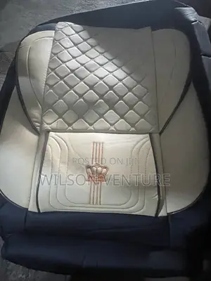 Luxury Crown Car Seat Cover – Black Cream