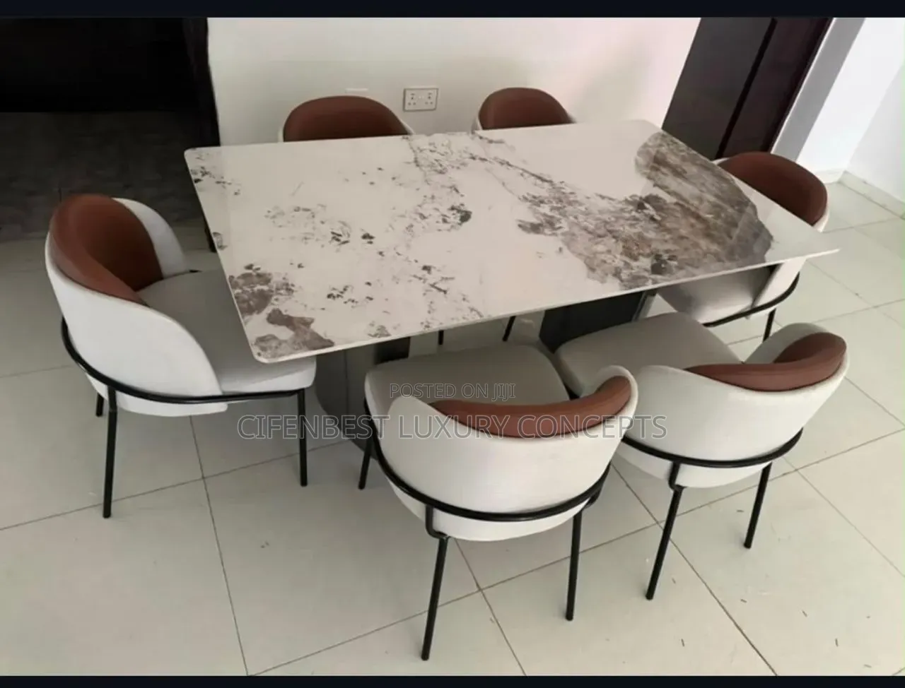 Unique Quality Dinning Table Set With Six (6) Chairs