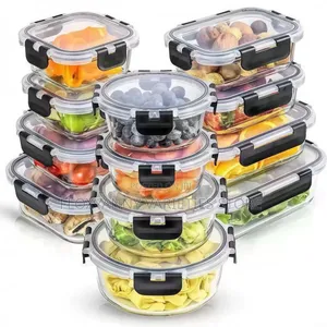 Set of 12 Borosilicate Glass Food Storage Containers