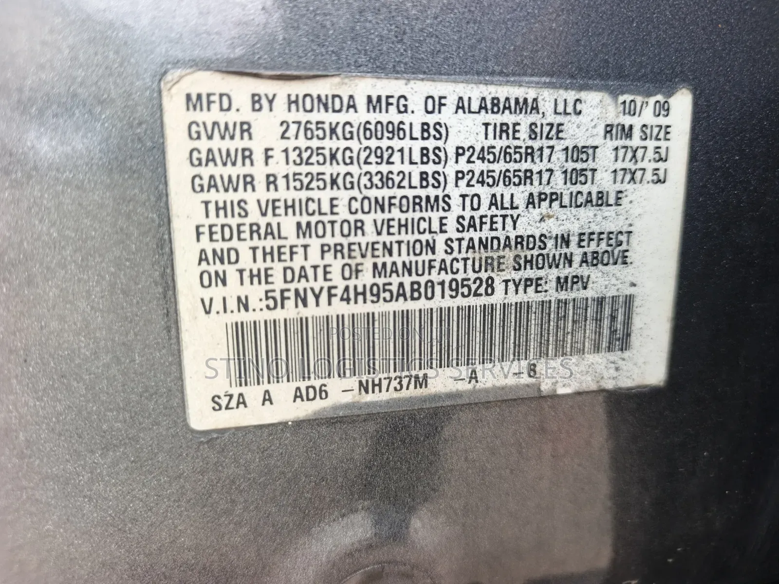Honda Pilot 2011 Gray