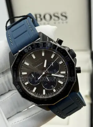 Automatic Quality Luxury Boss Rubber Strap Wristwatch