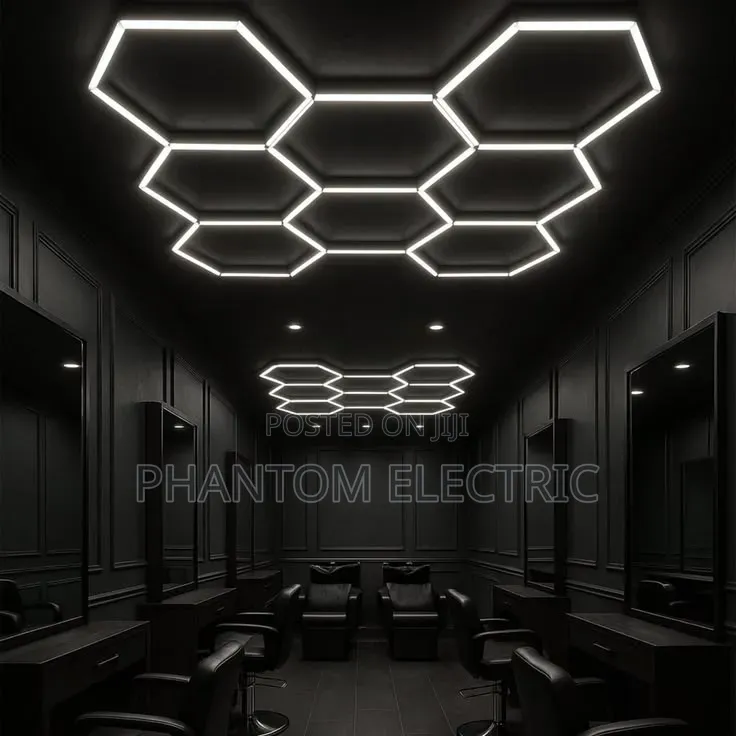 Hexagon Car Garage Ceiling Light 8set