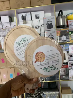 2pcs Round Wooden Pizza Serving Board