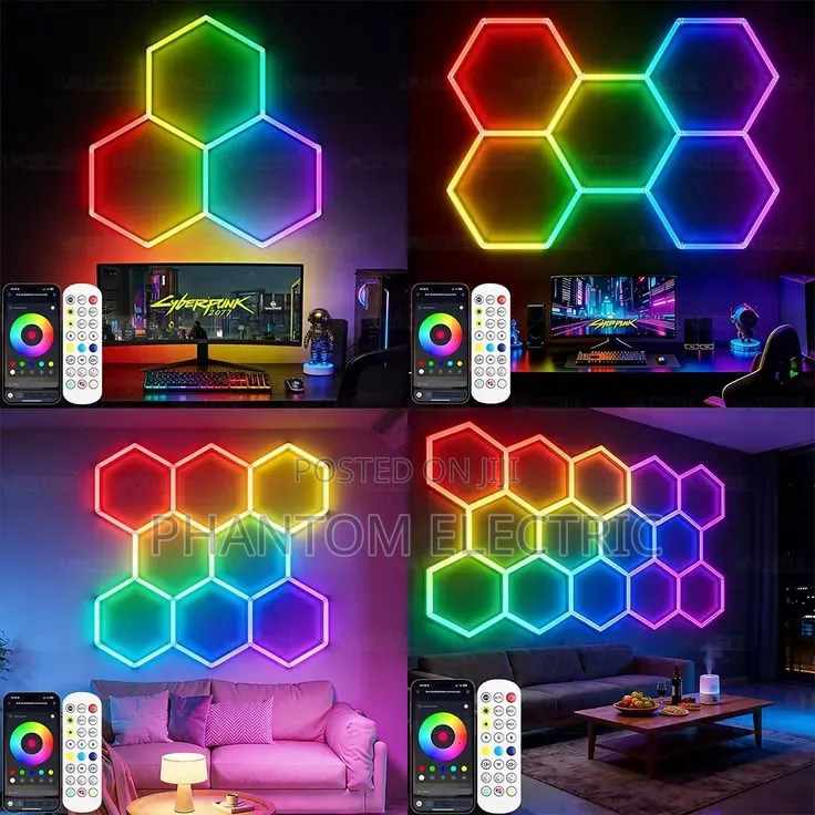 Led Multiple Colors Hexagon Light With Remote