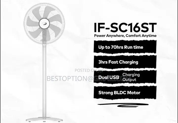 Itel Solar Rechargeable 16 Fan