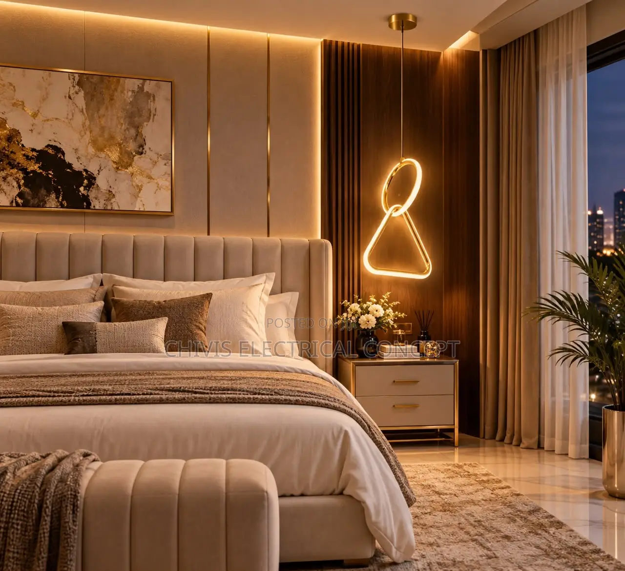 Luxury LED Dropping Pendant Chandelier
