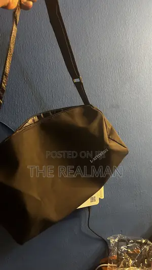 L-Attimeon Minimalist Black Nylon Crossbody Shoulder Bag Gym Casual