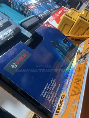 Blue Bosch Rechargeable Green Multi-Line Laser Level Box