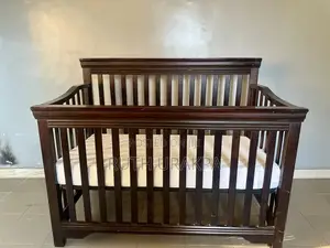 Full Size Wooden Baby Cot and Mattress