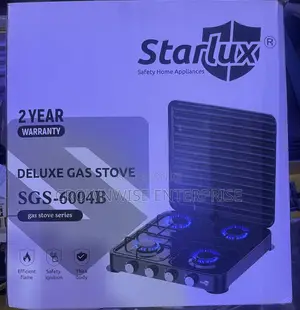 Starlux Deluxe 4-Burner Gas Stove (Model SGS-6004B)