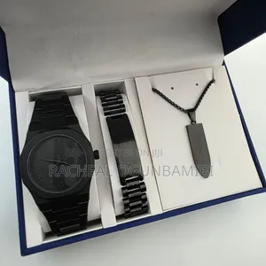 Men's Wristwatch Bracelet and Chain Set