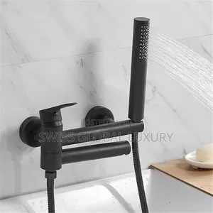 Bathtub Faucet With Shower, Wall Mounted Waterfall Bath Shower