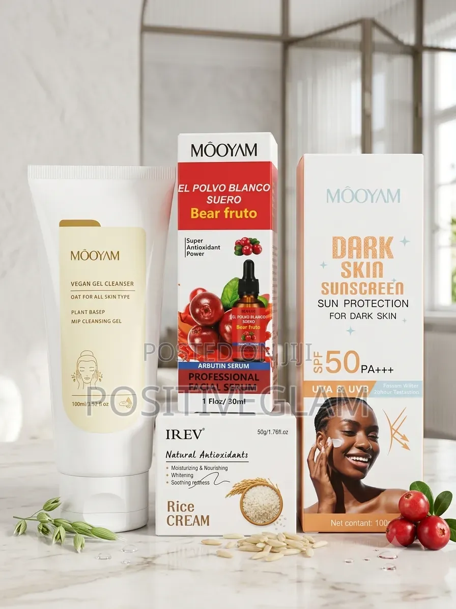 4-Step Even-Looking Glow Routine (Arbutin Serum Rice Cream) Bundle