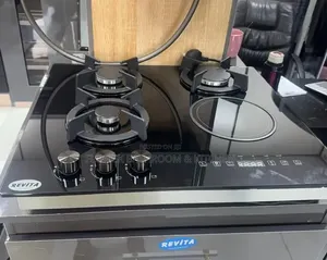 Modern REVITA 3-Gas Burner + 1 Electric Induction Hybrid Glass Hob.
