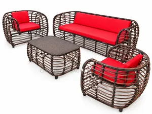 Exective Cushioned Outdoor Chair Table Set