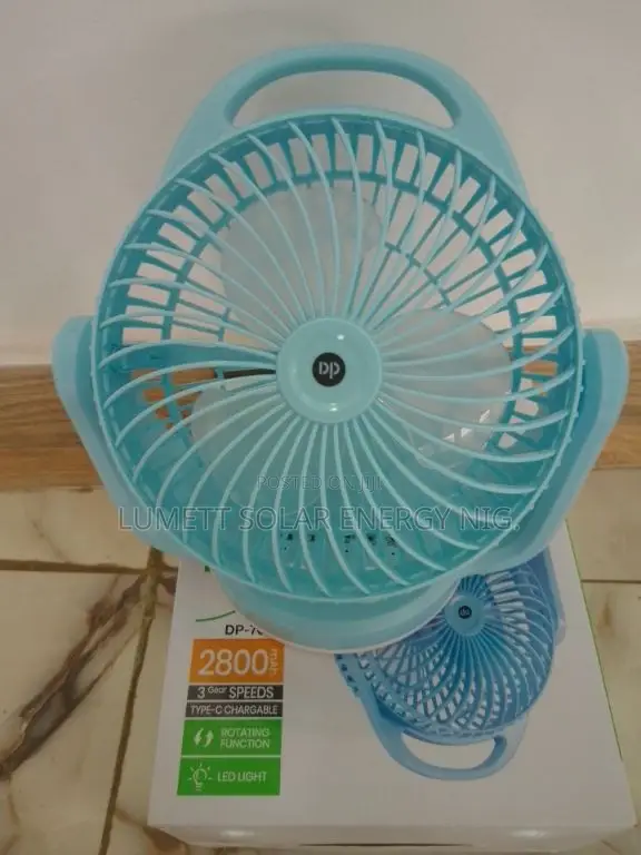 DP Small Portable Rechargeable Table Fan