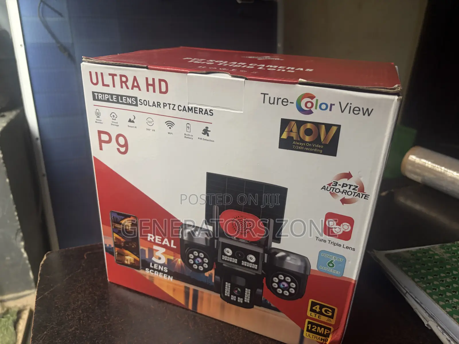 Ultra HD PTZ Triple Lens Solar Security Camera