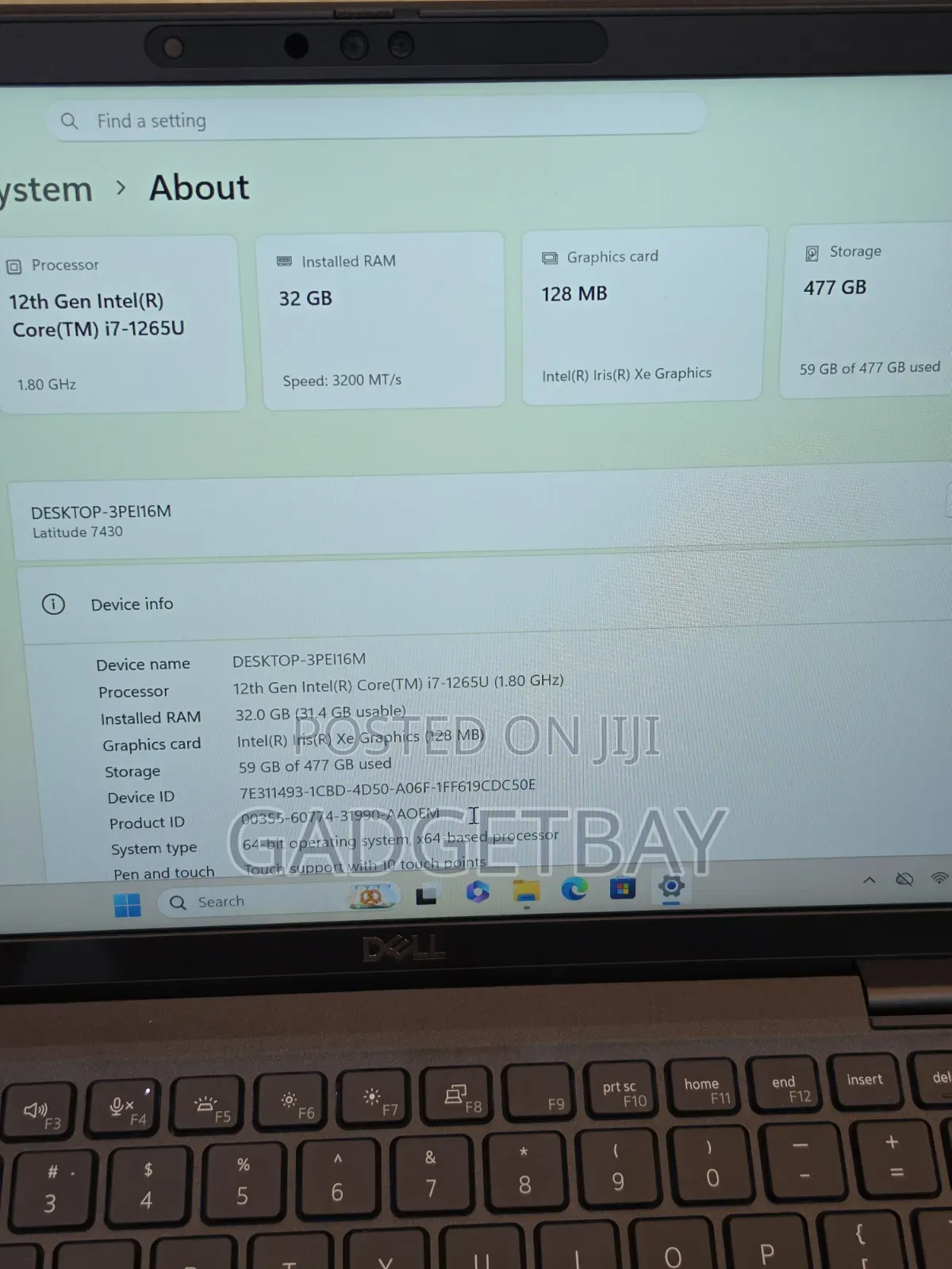 Laptop Dell Latitude 7430 32GB Intel Core i7 SSD 512GB
