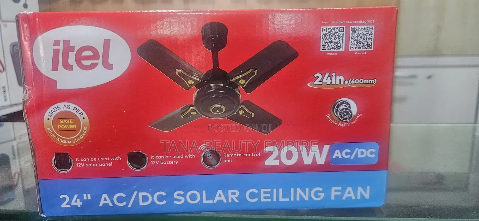 Itel AC/DC Solar Ceiling Fan