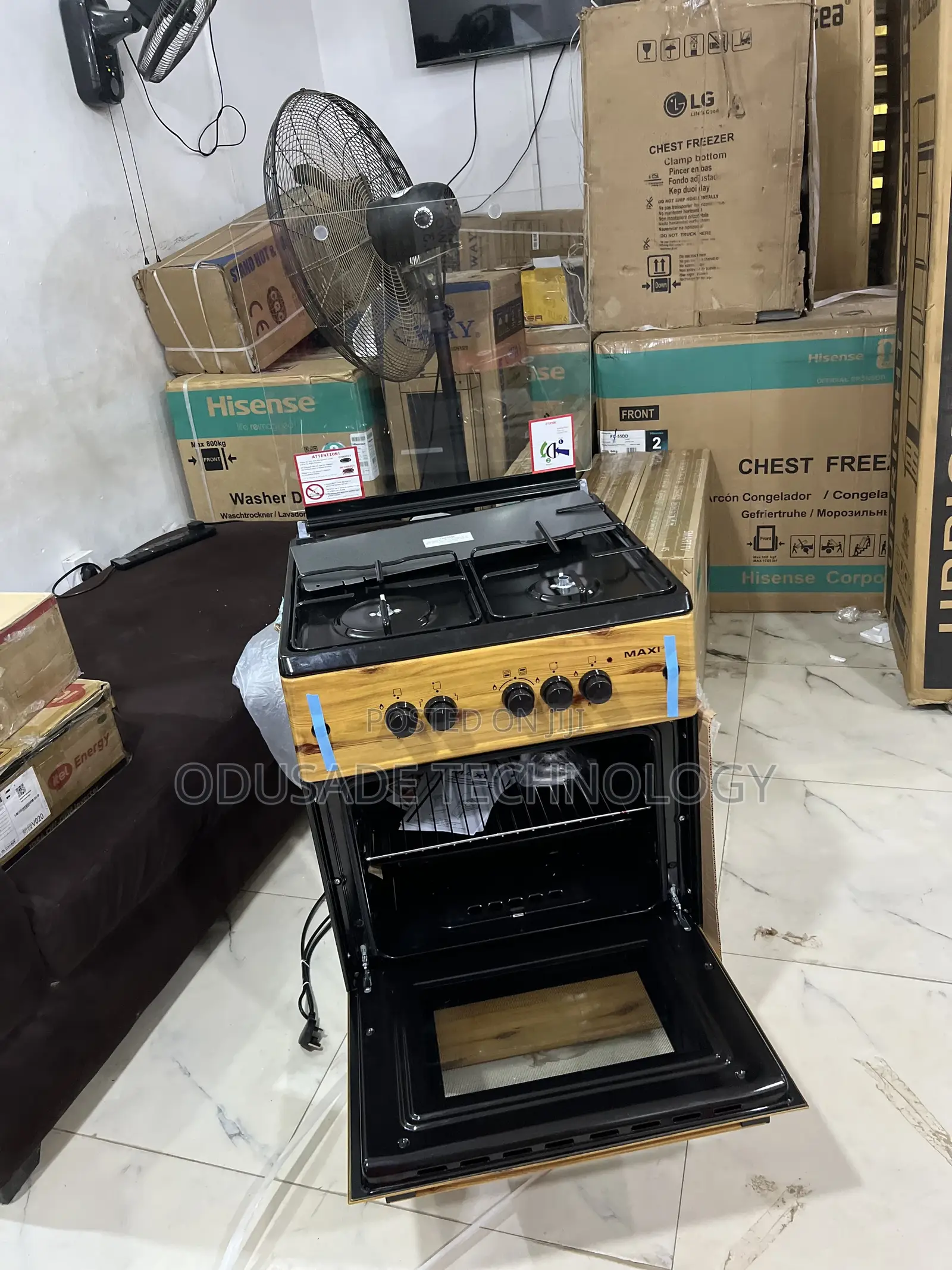 Maxi 3+1 Burner 60/60 High-Quality Wood Standing Cooker