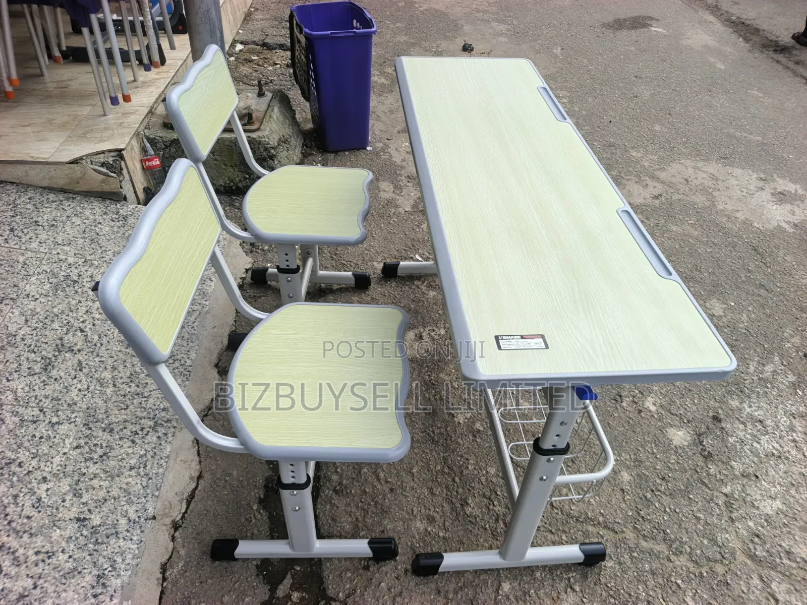 2 in 1 Students Table and Chair, Adjustable Desk