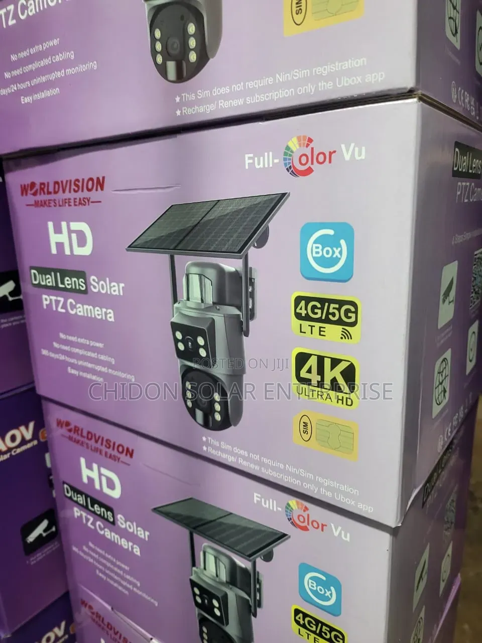 UBOX 2-Lens Solar Security Camera