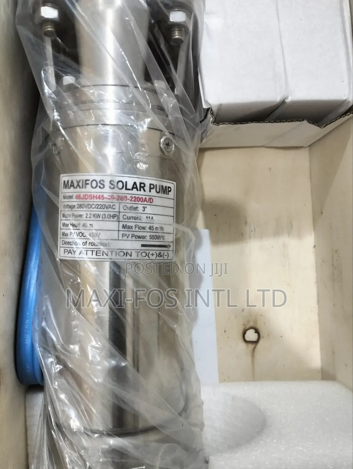 3hp Acdc Hybrid Solar Pump, 3" Outlet.