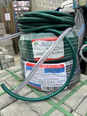 Green PVC Reinforced Braided Water and Air Hoses