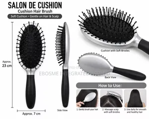 Salon De Cushion Soft Hair Scalp Brush – Black