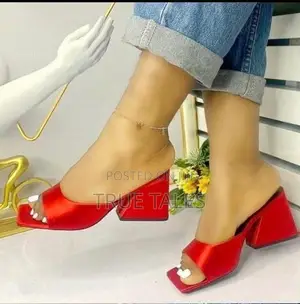 Classy Ladies Block Heel Open Toe Slippers # STW