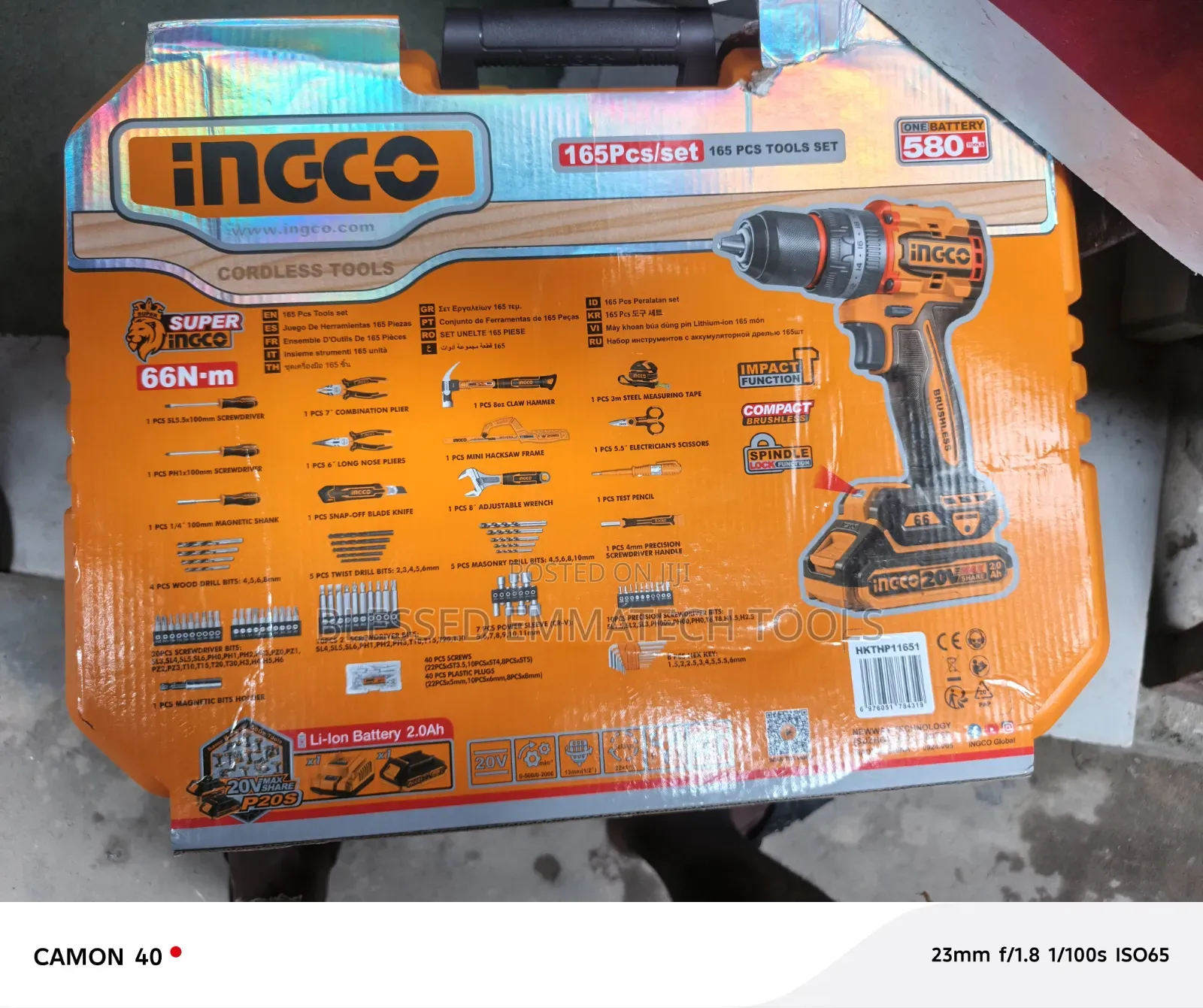 165 PCs Ingeco Cordless Drill Machine