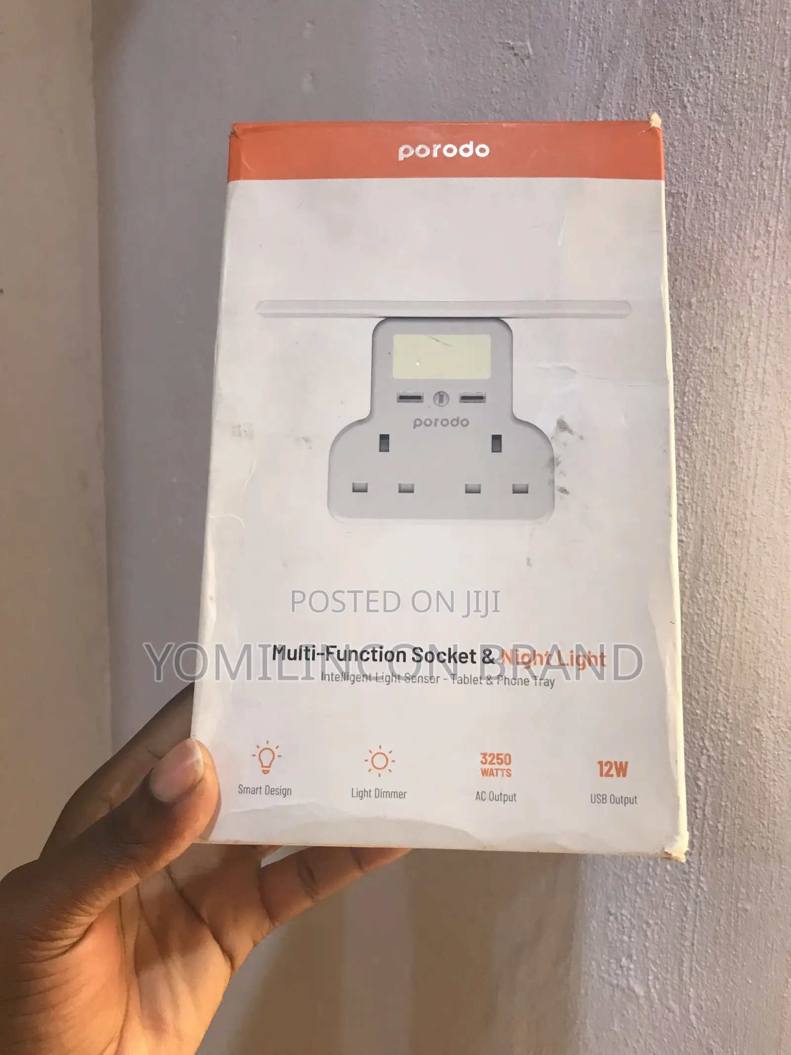 Porodo Multi-Function Socket and Night Light 13A 12W - White