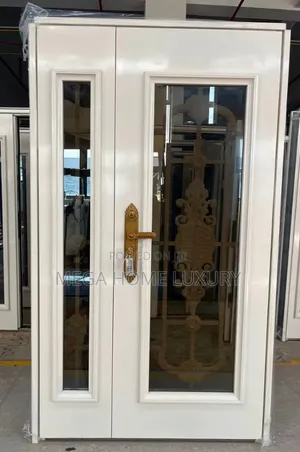 Classic Ivory Scrollwork Security Door