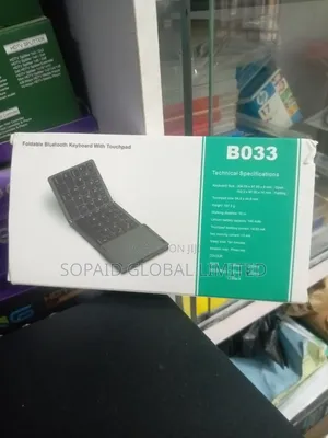 Foldable Bluetooth Keyboard With With Touchpad B033