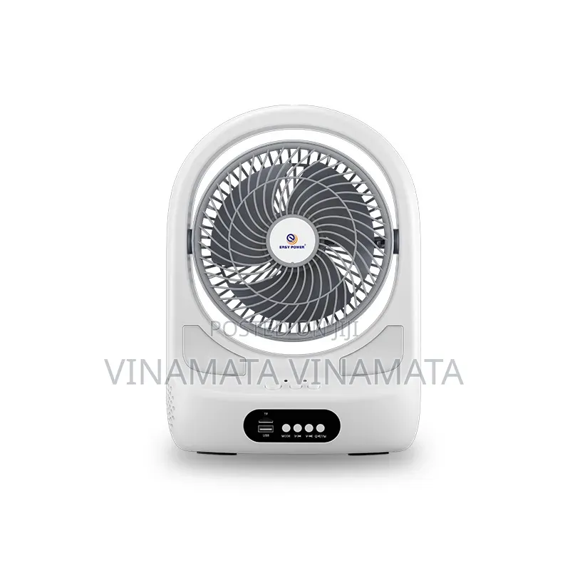 Rechargeable Solar Fan With Speaker