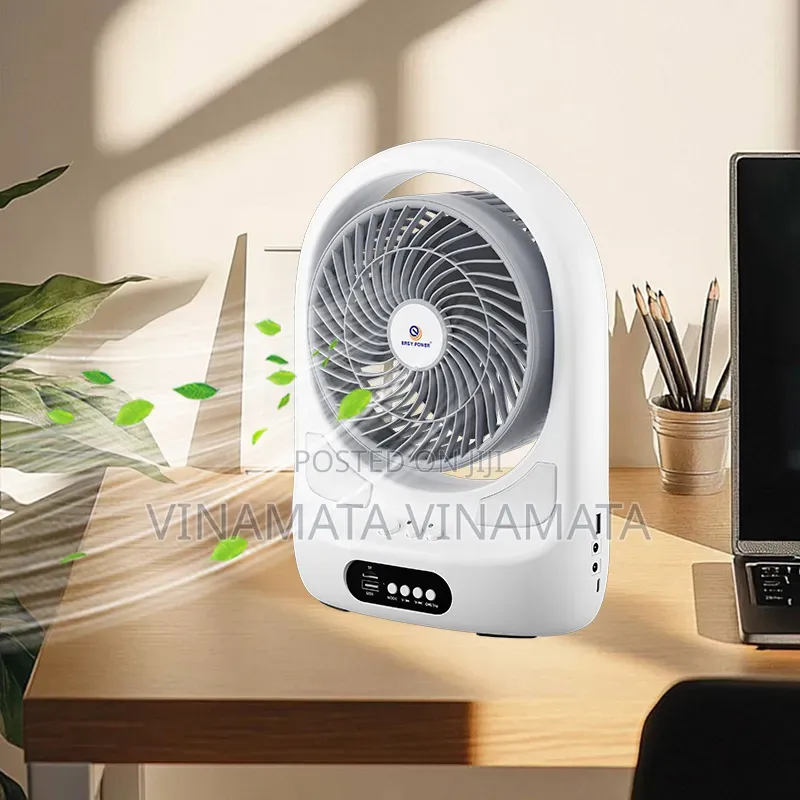 Rechargeable Solar Fan With Speaker